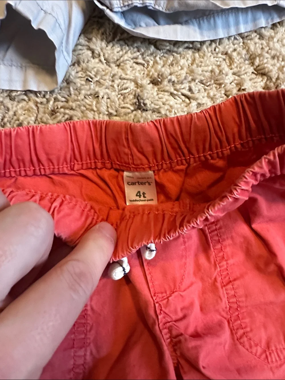 Carter's Light Blue, Khaki, and Red Kids Shorts 4-Pack